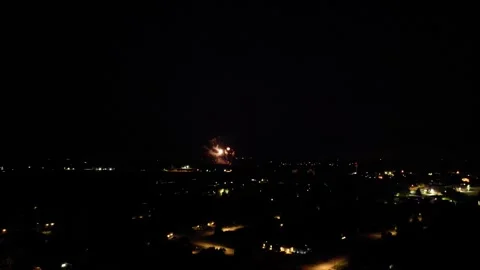 Illinois Fireworks Finale Stock Footage 247339567