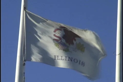 Illinois Flag Stock Footage 297746