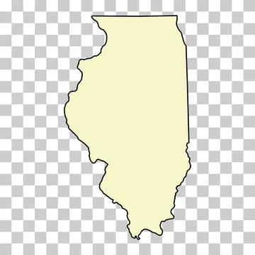 Illinois map shape, united states of america. Flat concept icon symbol vector Stock Illustration