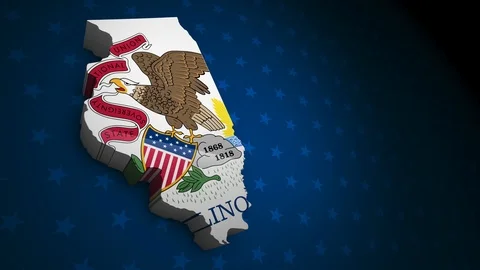 Illinois State Election Background 01 Stockbeeldmateriaal 125993881