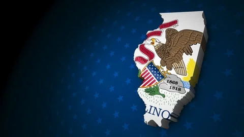 Illinois State Election Background 02 Stockbeeldmateriaal 125993867