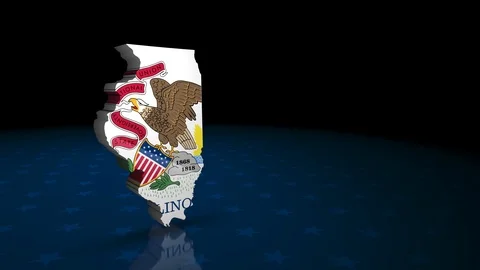 Illinois State Election Background 03 Stockbeeldmateriaal 125993904