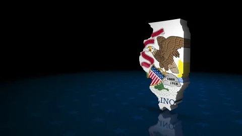 Illinois State Election Background 04 Stockbeeldmateriaal 125993900