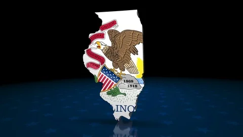 Illinois State Election Background 05 Stockbeeldmateriaal 125993917