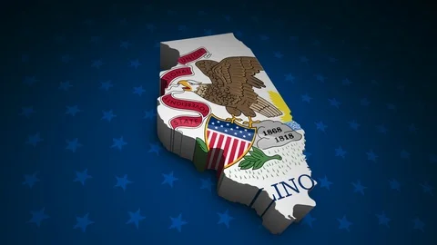 Illinois State Election Background 06 Stockbeeldmateriaal 125993903