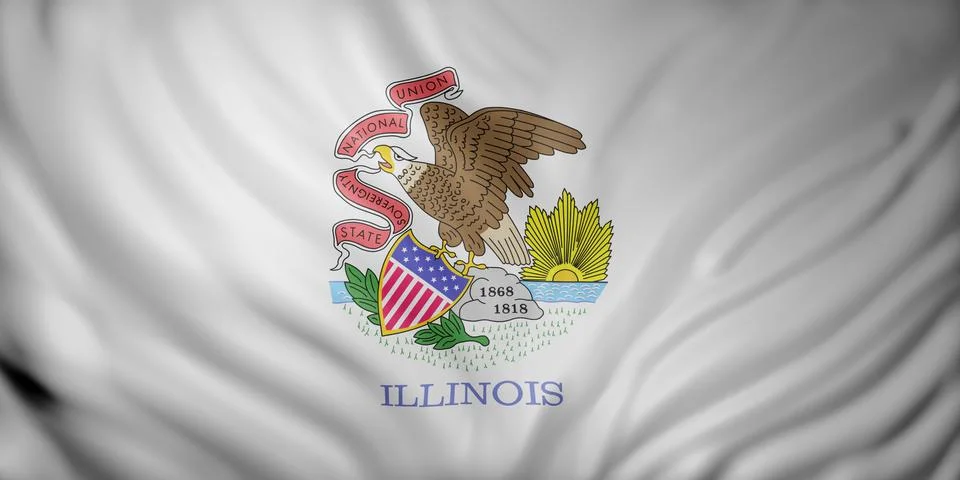 Illinois State flag Stock Illustration