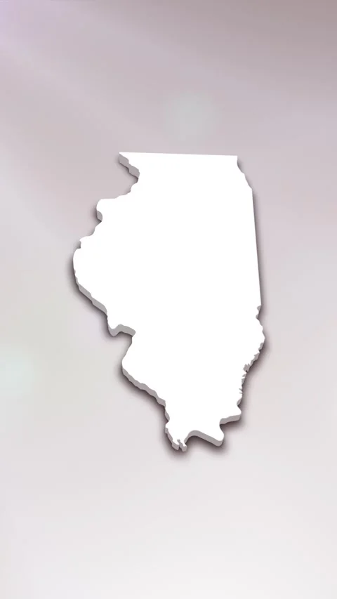 Illinois State Map Intro Stock Footage 261977211
