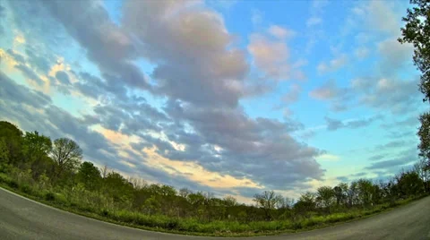 Illinois Sunset Timelapse Video stock 38523918