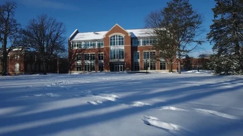 Illinois Wesleyan Winter 3 Stock Footage 84566688