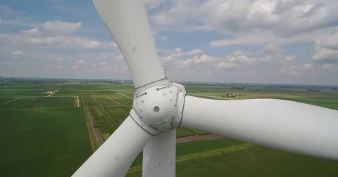 Illinois Wind Turbine Stock Footage