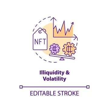 Illiquidity and volatility concept icon Stockillustratie