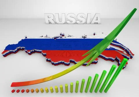 Illistration of russia map 스톡 일러스트
