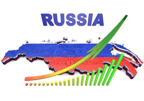 Illistration of russia map Stockillustratie