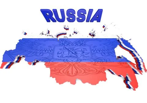 Illistration of russia map 스톡 일러스트