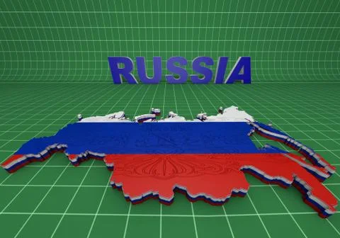 Illistration of Russia map Illustration