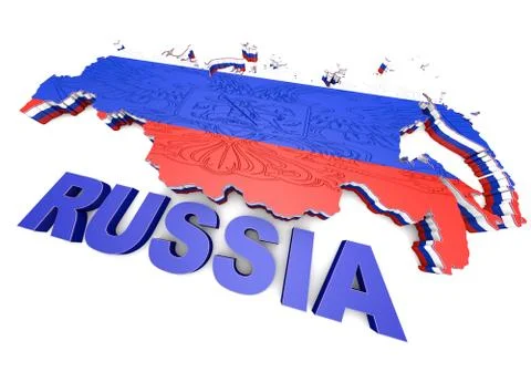 Illistration of Russia map 스톡 일러스트