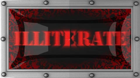 Illiterate on led Video stock 8761142