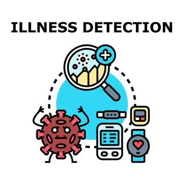 Illness detection process using modern medical devices Stock Illustration