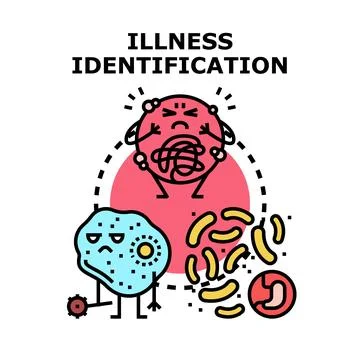 Illness identification and disease diagnostic concept Stock Illustration