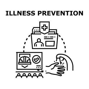 Illness prevention system including hygiene and medical record Stock Illustration