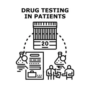Illness screening identifying substances in human body Stock Illustration