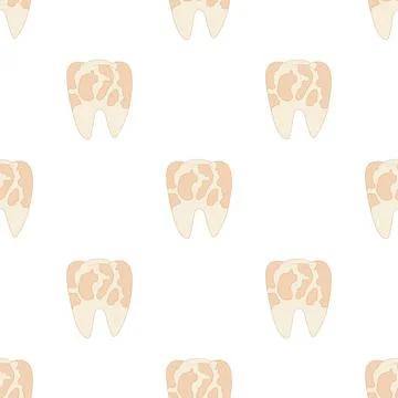 Illness tooth pattern seamless vector Illustrazione stock