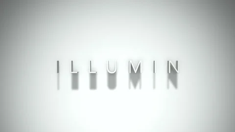 Illumin 3D title animation with shadows on a white background Stock Footage 297800074