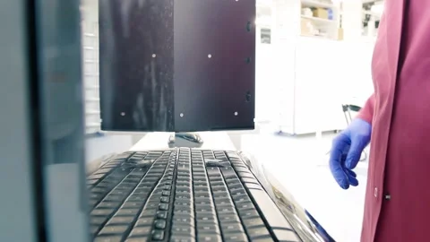 Illumina next generation sequencing flow cell. genetic engineering, genetic Stock Footage 155753770