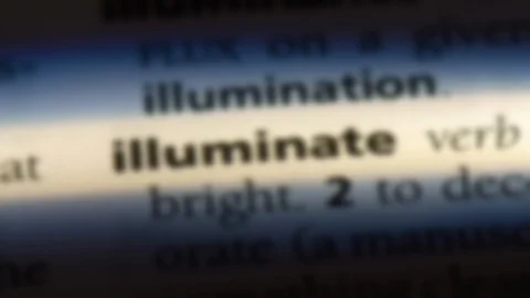 Illuminate word in a dictionary. Video stock 99560764