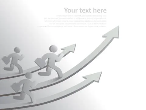Illuminated 3d isolated, Growth of progressive business Illustrazione stock