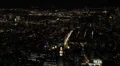 Illuminated Aerial View New York City Skyline by evening Midtown Manhattan, USA HD Footage
