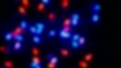 Illuminated and blinking decorative lights in celebration blurred background Stock Footage 145761798