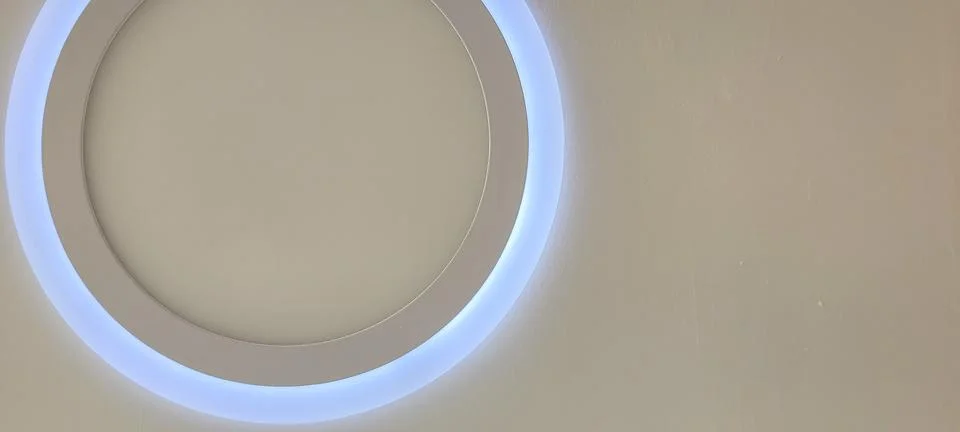 Illuminated background with circular filaments of frames Stock Photos