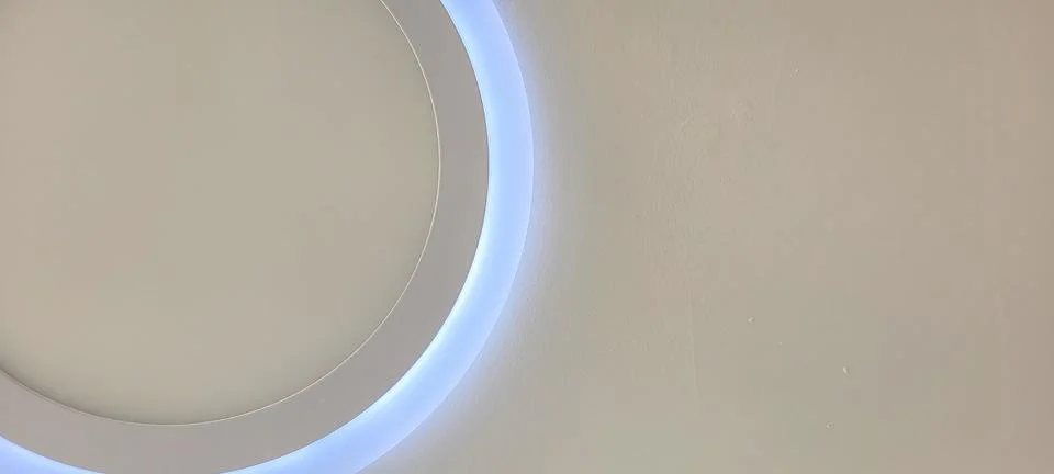 Illuminated background with circular filaments of frames Stock Photos