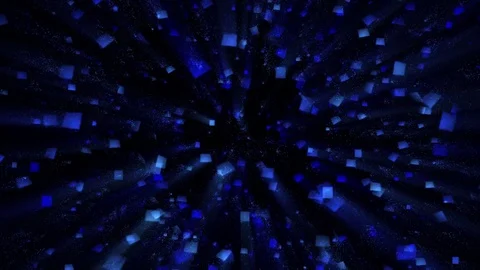 Illuminated Blue Flying Particles Stock Footage 78684587
