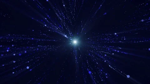Illuminated Blue Flying Particles Stock Footage 78719818