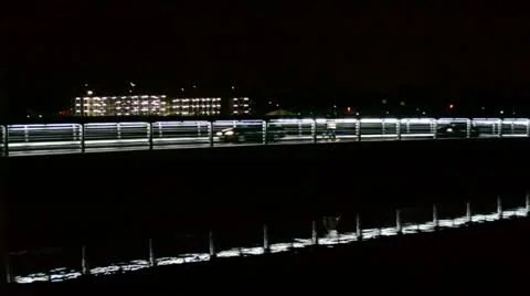 Illuminated bridge Stock Footage 11133762