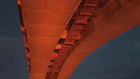 Illuminated bridge Video stock 283469118