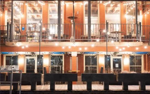 Illuminated building Stock Photos