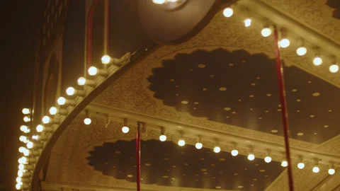 Illuminated Carousel Stock-Footage 346706402