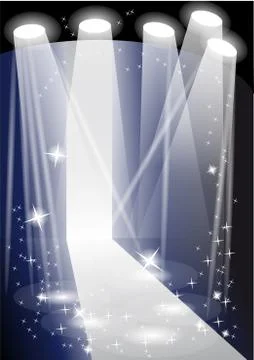 Illuminated catwalk Stock Illustration