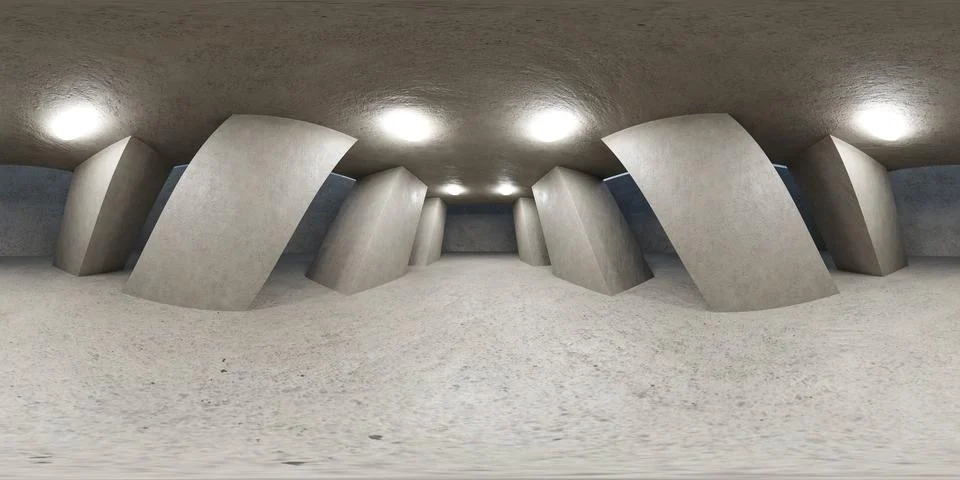 Illuminated Ceiling of a Building 360 panorama vr environment map Ilustración de archivo