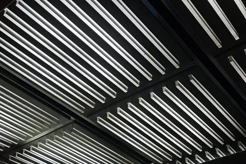 Illuminated Ceiling in the Elevator. Ilustración de archivo