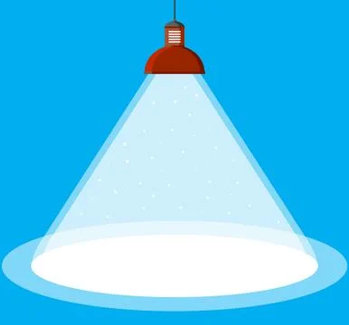Illuminated ceiling lamp Stock Illustration