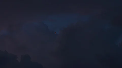 Illuminated Chinese lanterns floating in the sky Stock Footage 116552357