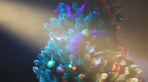 Illuminated Christmas tree 스톡 동영상 33294409