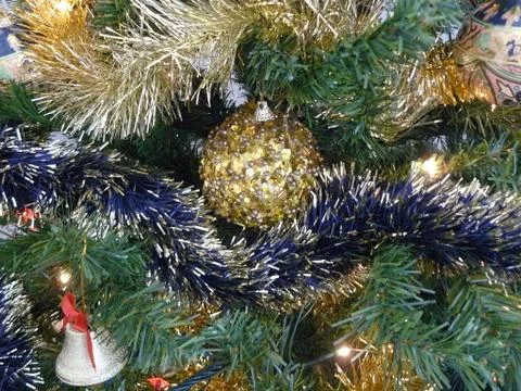 Illuminated Christmas tree Stock Photos