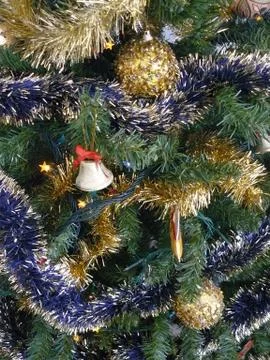 Illuminated Christmas tree Foto stock