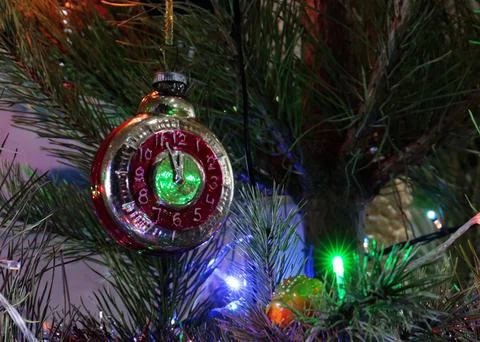 Illuminated Christmas tree Foto stock