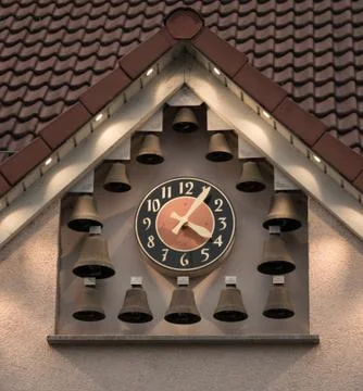 Illuminated clock Stock Photos